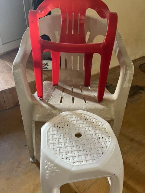 Plastik mebel dəsti - 1 ədəd iri ölçülü plastik kreslo (bej rəng — Bakı