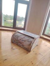 Mərmər naxışlı çörək/pastry qutusu Əl işidir - Material: metal karkas — Хранение продуктов