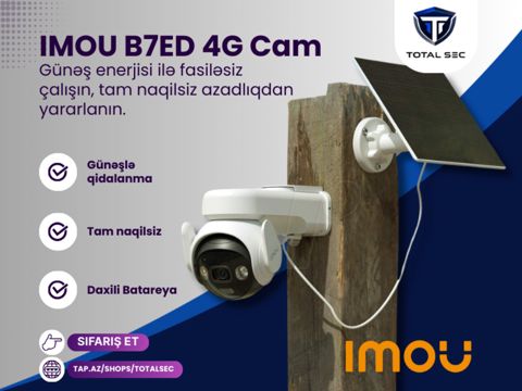 Imou 5MP 4G/Wi-Fi çöl kamerası, batareya və günəş paneli — Bakı