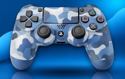 PS4 Joystick Mavi kamuflaj dizayn — Bakı