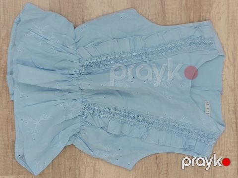 Uşaq üçün qız köynəyi/bluzası – açıq mavi rəngdə, tezedır. - Model — Bakı