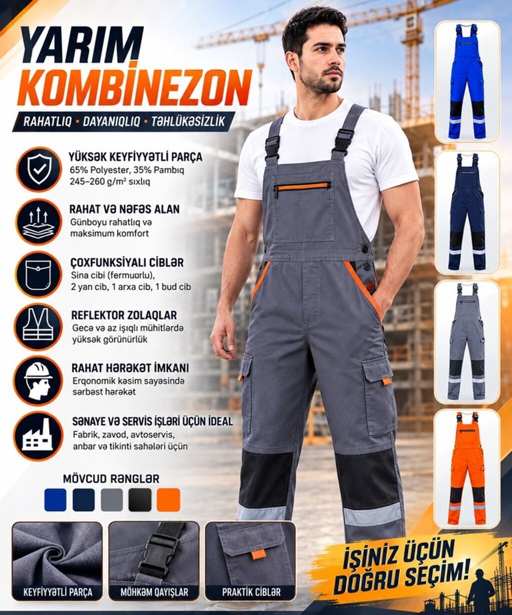 Məhsul: İşçi Gödəkcəsi – Safetex Workwear & Safety Xüsusiyyətlər — Kurtkalar, Bakı (4)
