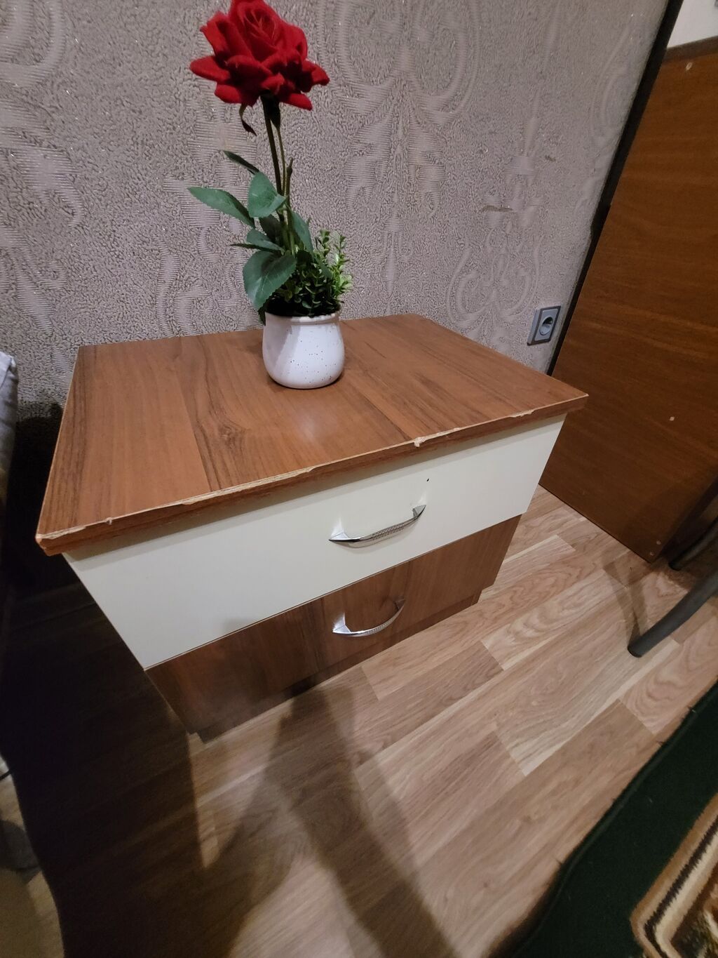 İkinəfərlik çarpayı, Dolab, Termo, 2 tumba, İşlənmiş — Yataq otağı mobilya dəstləri, Gəncə (8)
