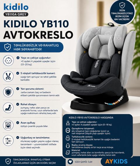 Avtokreslo Kidilo YB 110A — Bakı