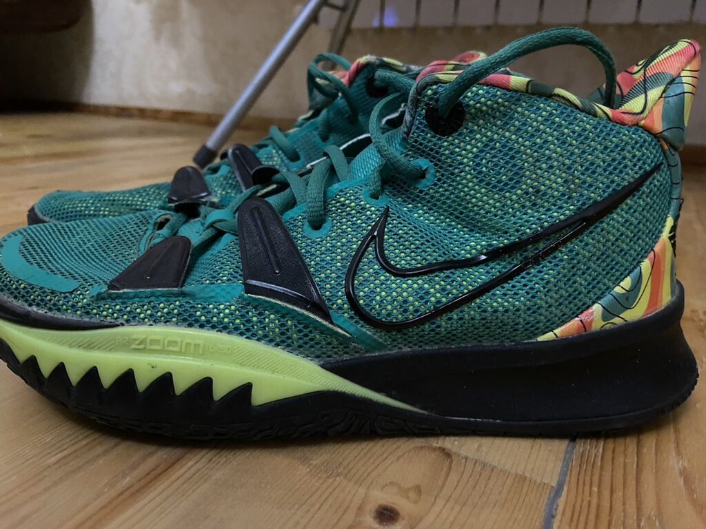 Nike Kyrie 7 basketbol krosovkaları - Rəng: yaşıl/şaquli naxışlı — Krossovkalar, Masazır (3)