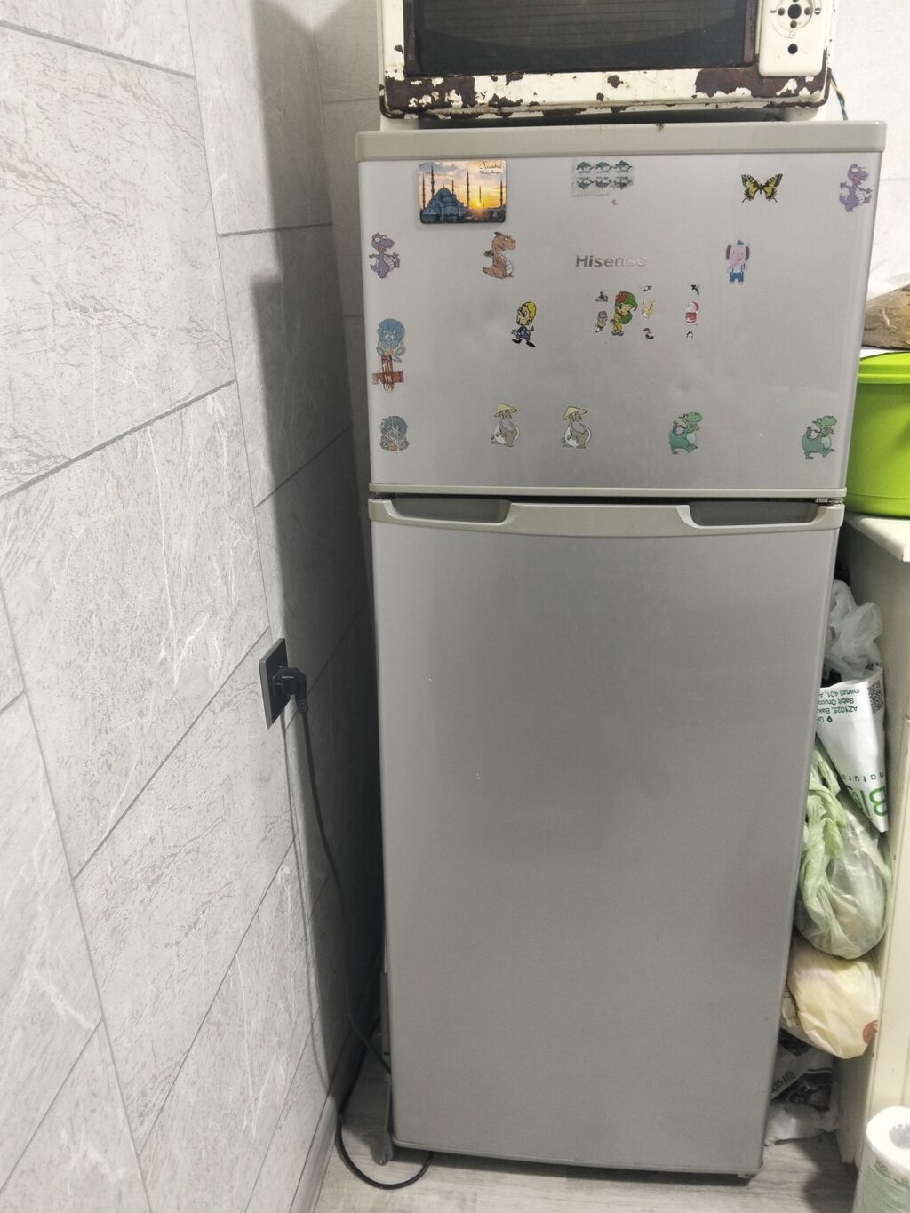 İşlənmiş 2 qapılı Hisense Soyuducu Satılır, rəng - Gümüşü — Soyuducular, Bakı (4)