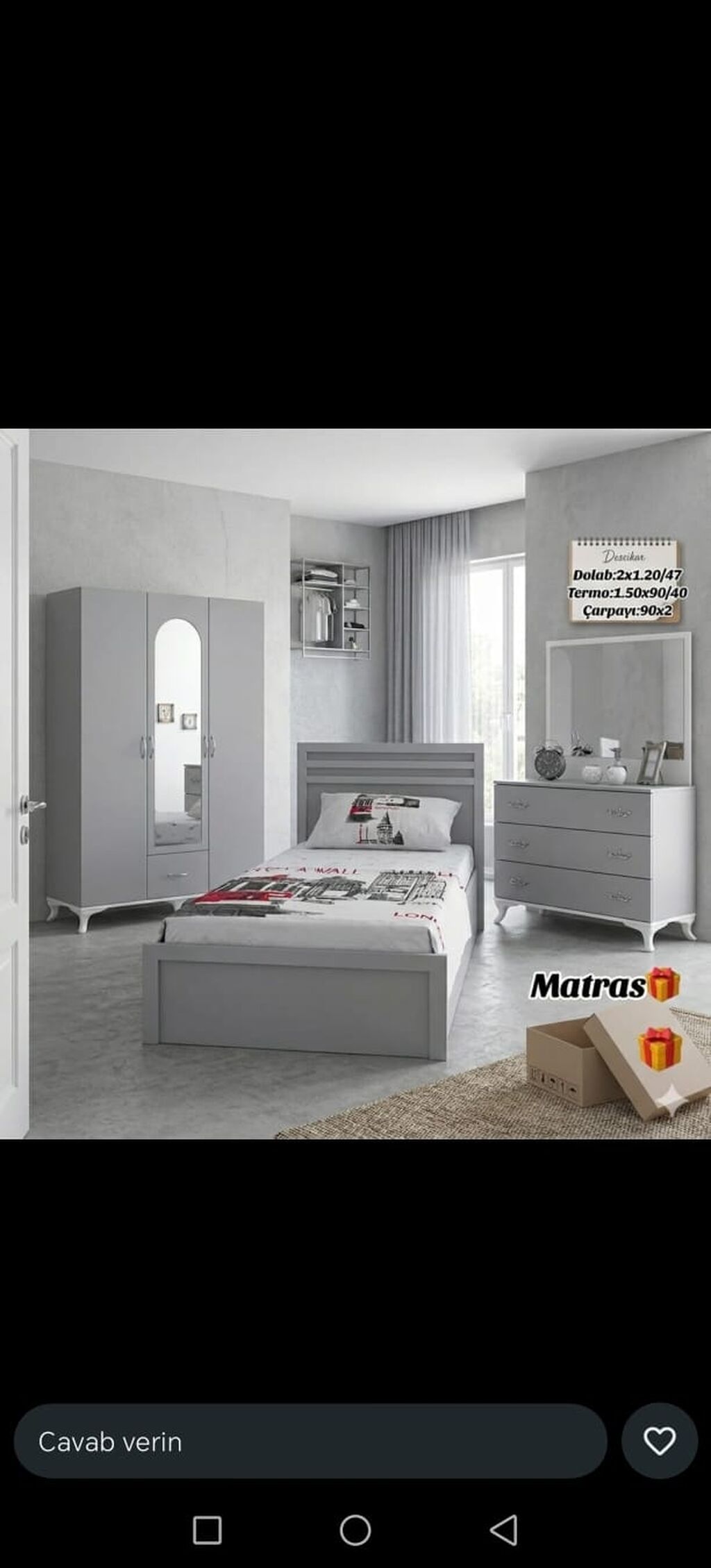 Gənc yataq dəstləri 1) Gənc yataq dəsti – 499 AZN - Komplekt: dolab + — Uşaq mebeli dəstləri, Bakı (5)