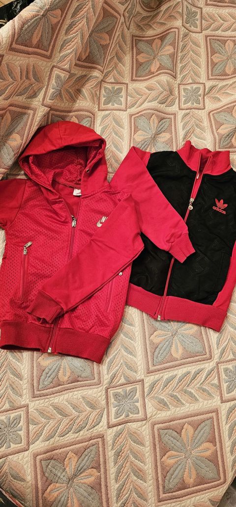 Uşaq üçün 2 ədəd idman üstü (fermuarlı sviter/jaket) dəsti 1) Qırmızı — Masazır