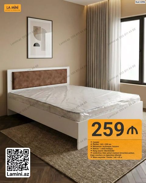 LA Mını – Yataq çarpayısı (Kod: 4396) - Ölçü: 160 200 sm — Bakı
