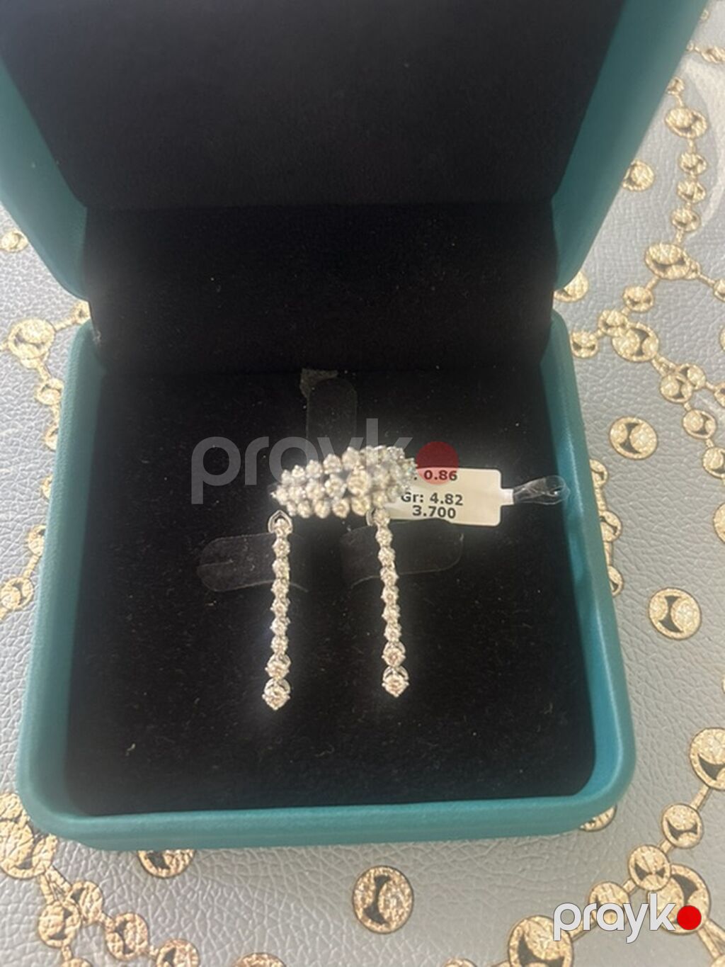 Üzük, Ağ qızıl, 750 Əyar, Brilyant, 0.51-1.00 Karat — Üzüklər, Ağdaş (3)