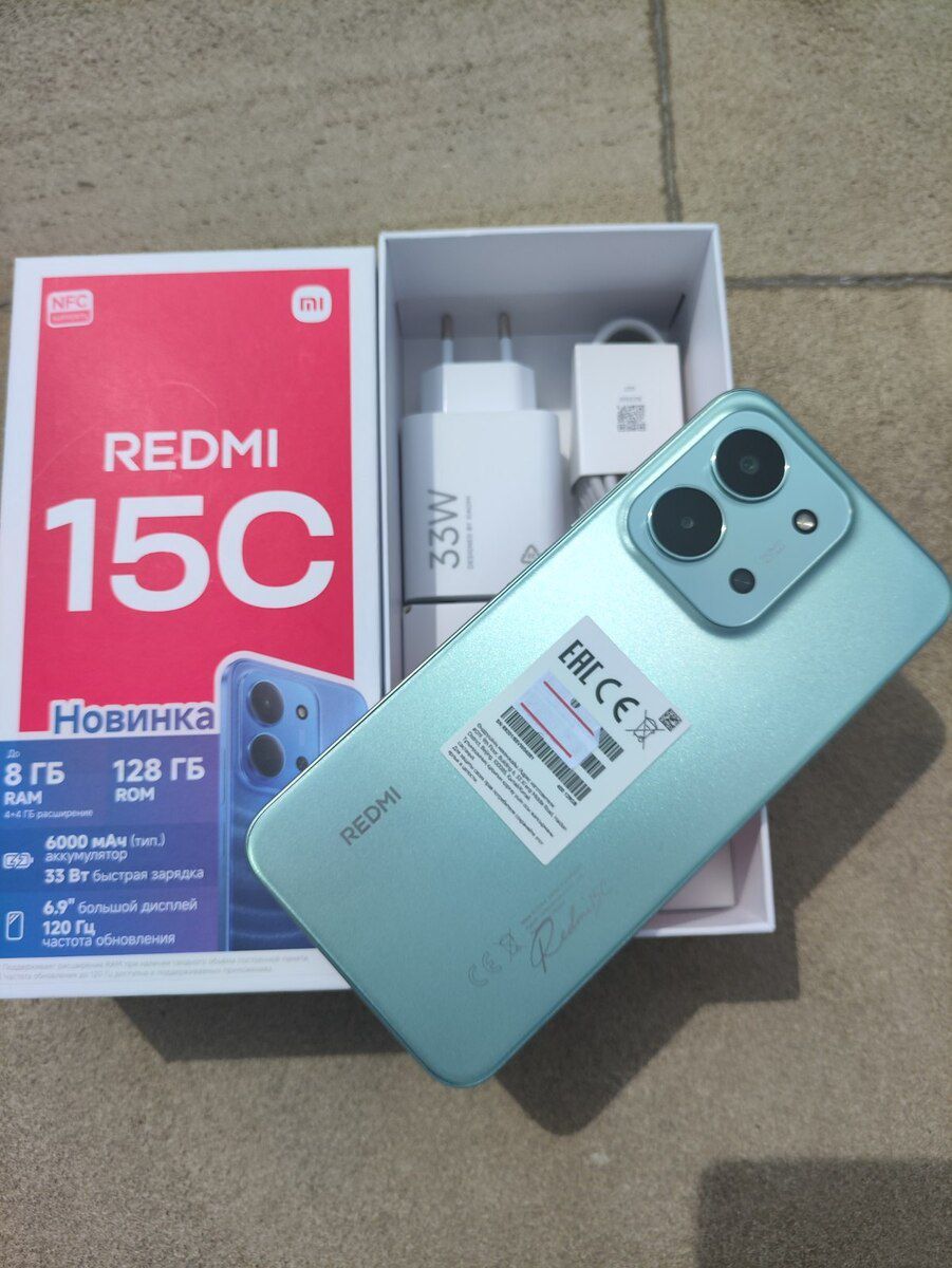 Xiaomi Redmi 15C Mint Green 256GB/8GB — Smartfonlar, Bakı (3)