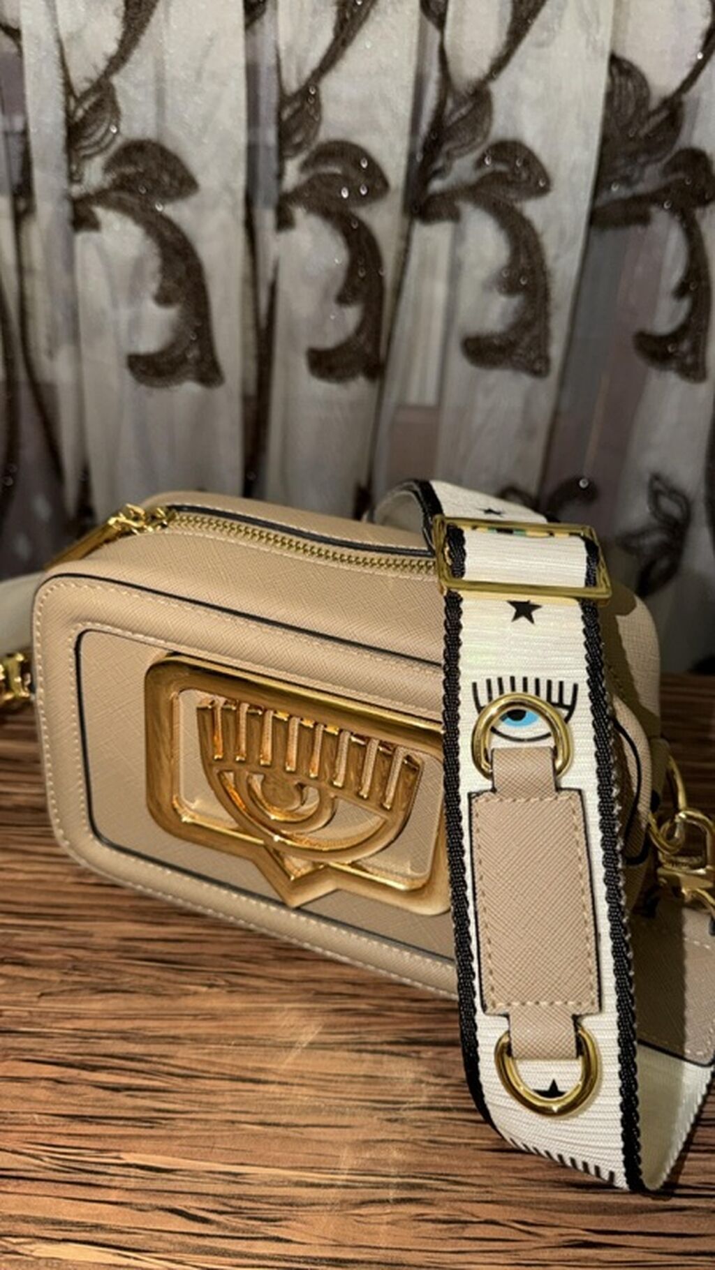 Bej rəngli çiyin/çapraz çanta Chıara Ferragnı - Material: teksturalı — Çantalar, çamadanlar, cüzdanlar, Bakı (10)