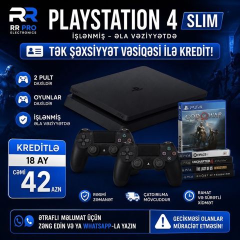 PlayStation 4 Slim – oyun paketi - Model: PlayStation 4 Slim — Bakı