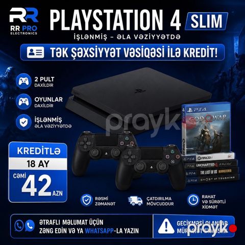 PlayStation 4 Slim – oyun paketi - Model: PlayStation 4 Slim — Bakı