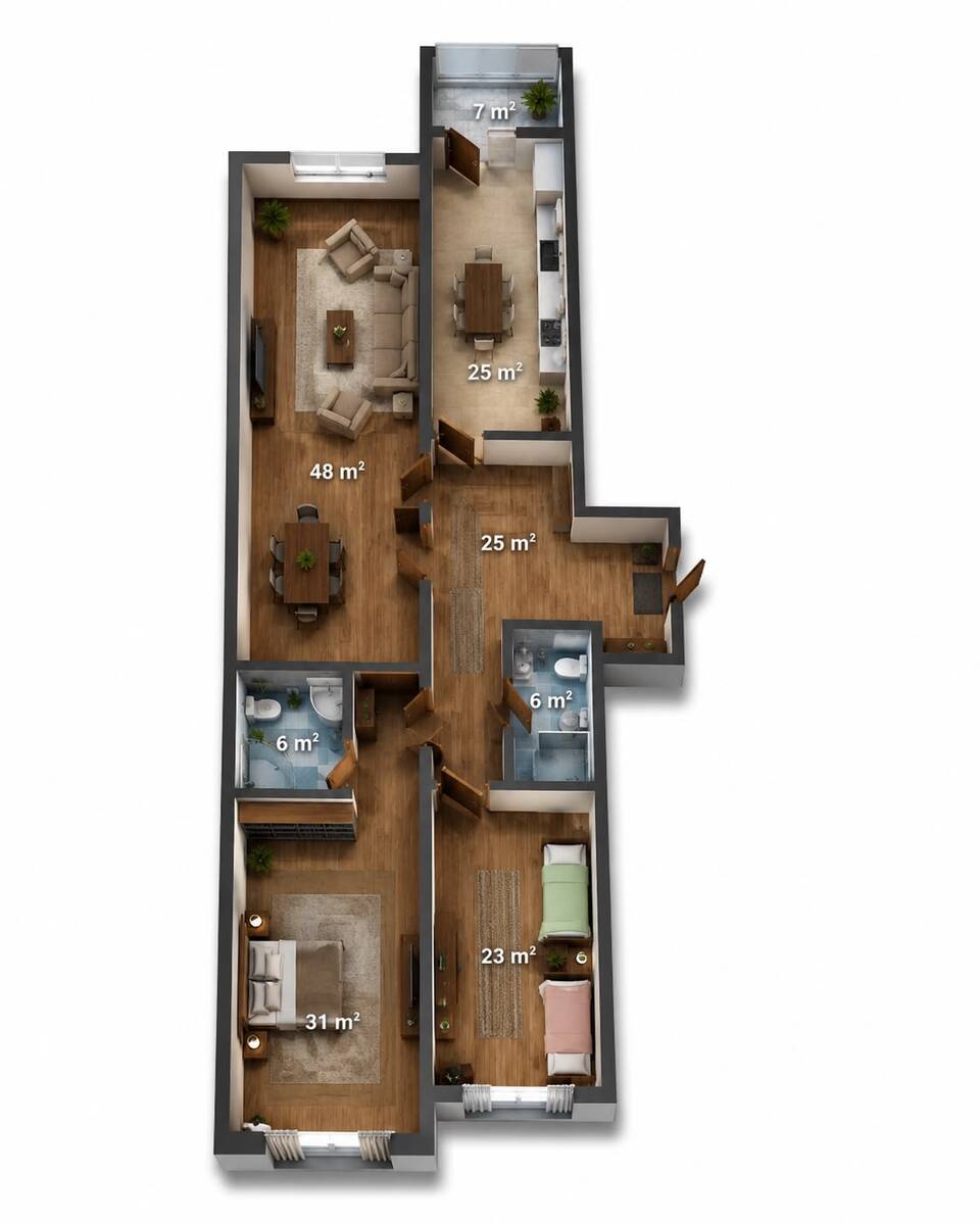 Satılır 4 otaqlı yeni tikili 171 m² — Mənzil, Bakı (2)