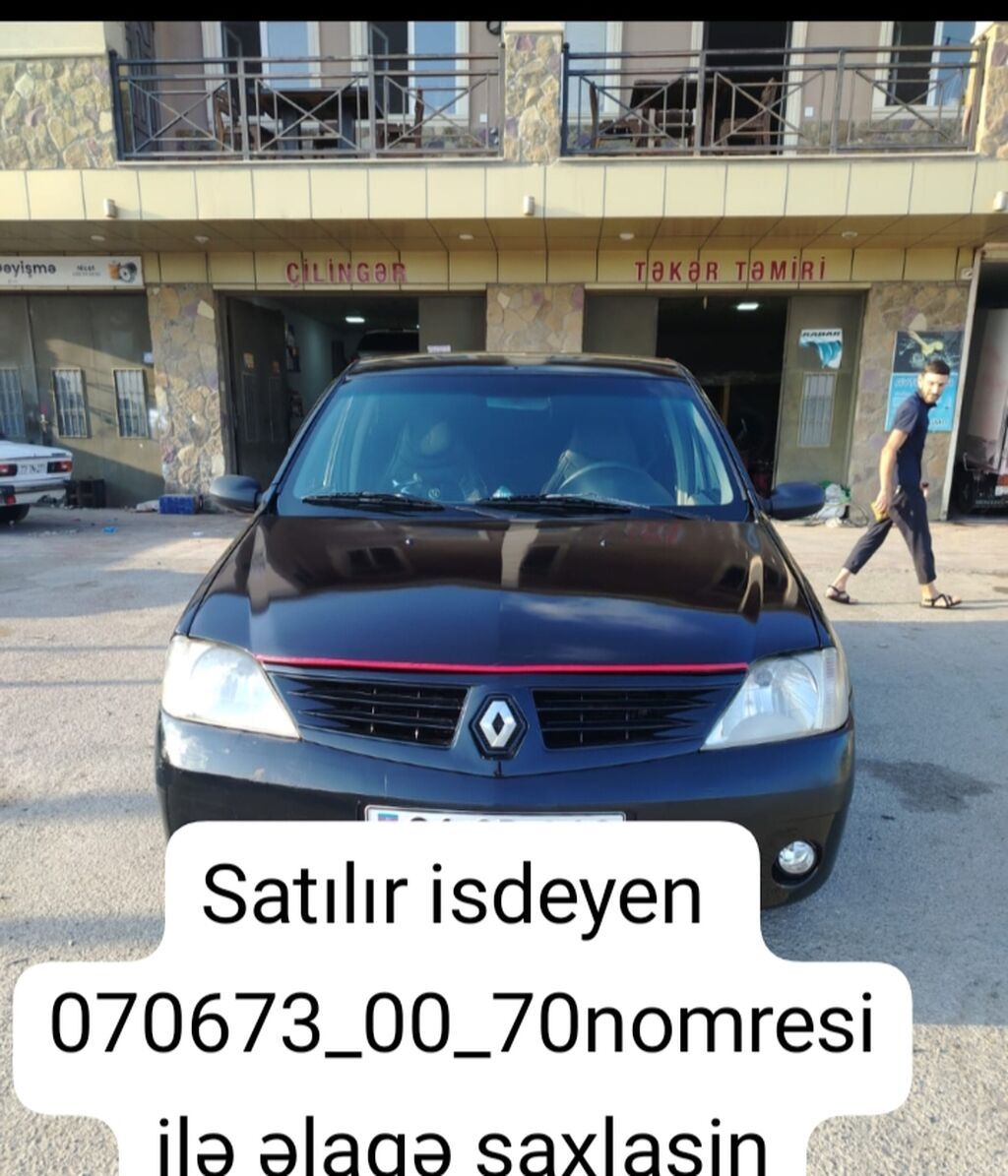 Renault sedan Xüsusiyyətlər: - Kuzov: 4 qapılı sedan, qara rəng — Avtomobillər, Digah
