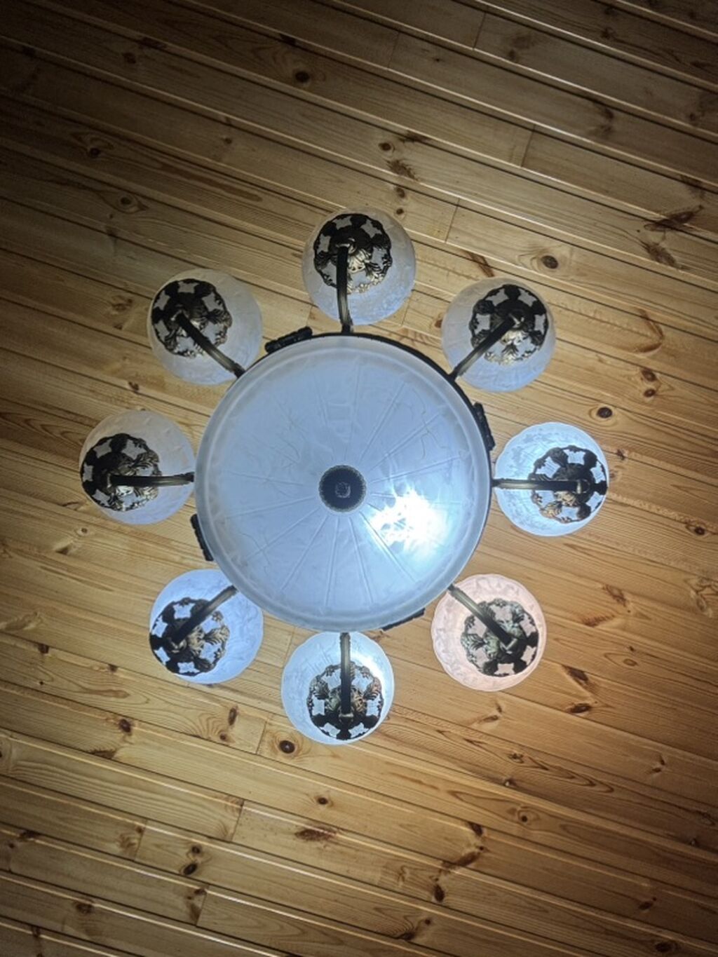 Çılçıraq, 9 lampa, Metal — Tavan is?qlar? v? cilc?raqlar, Masazır (3)