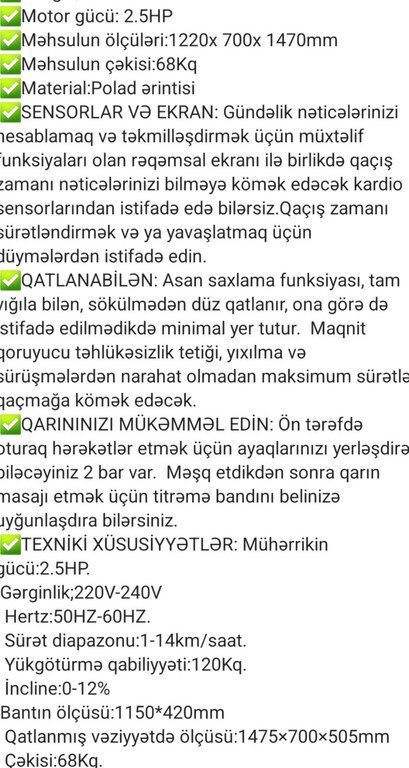 Qaçış trenajoru "T900" — İdman, hobi, istirahət, Bakı (2)
