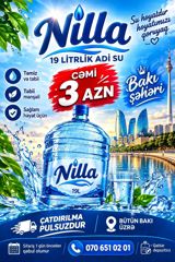 Nilla – 19 litrlik adi içməli su - Təbii mənşəli, təmiz və təbii su — Nilla — Qida məhsulları