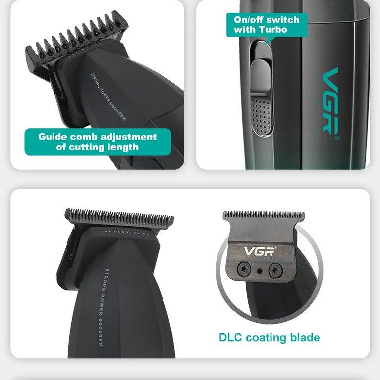 Professional təraş aparatı "VGR 906 2000MAH 9000RPM Ceramic Blades" — Gözəllik və səhiyyə, Bakı (4)