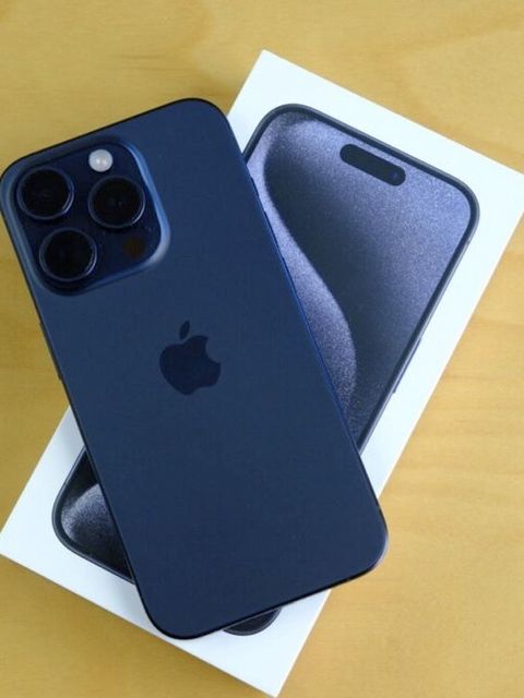 IPhone 15 Pro, 128 GB, Blue Titanium, Simsiz şarj, Face ID, Sənədlərlə — Bakı