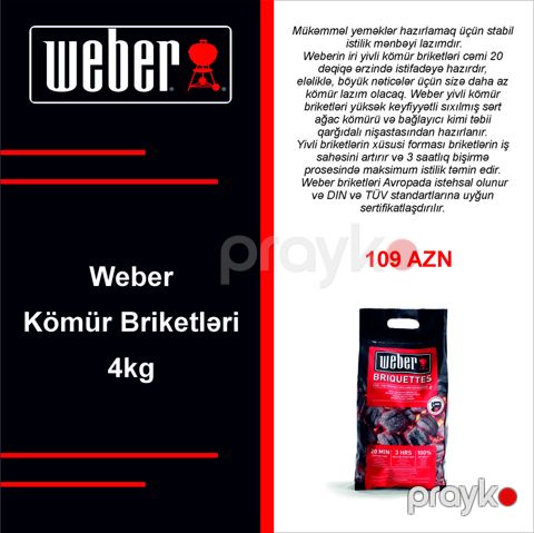 Weber Kömür Briketləri (4 KG)