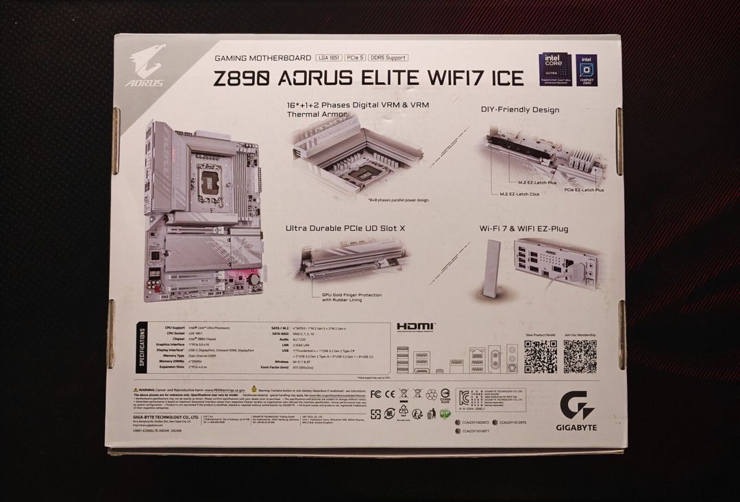 Gigabyte Z890 Aorus Elite ICE WiFi7 — Kompüterlər və noutbuklar, Bakı (3)