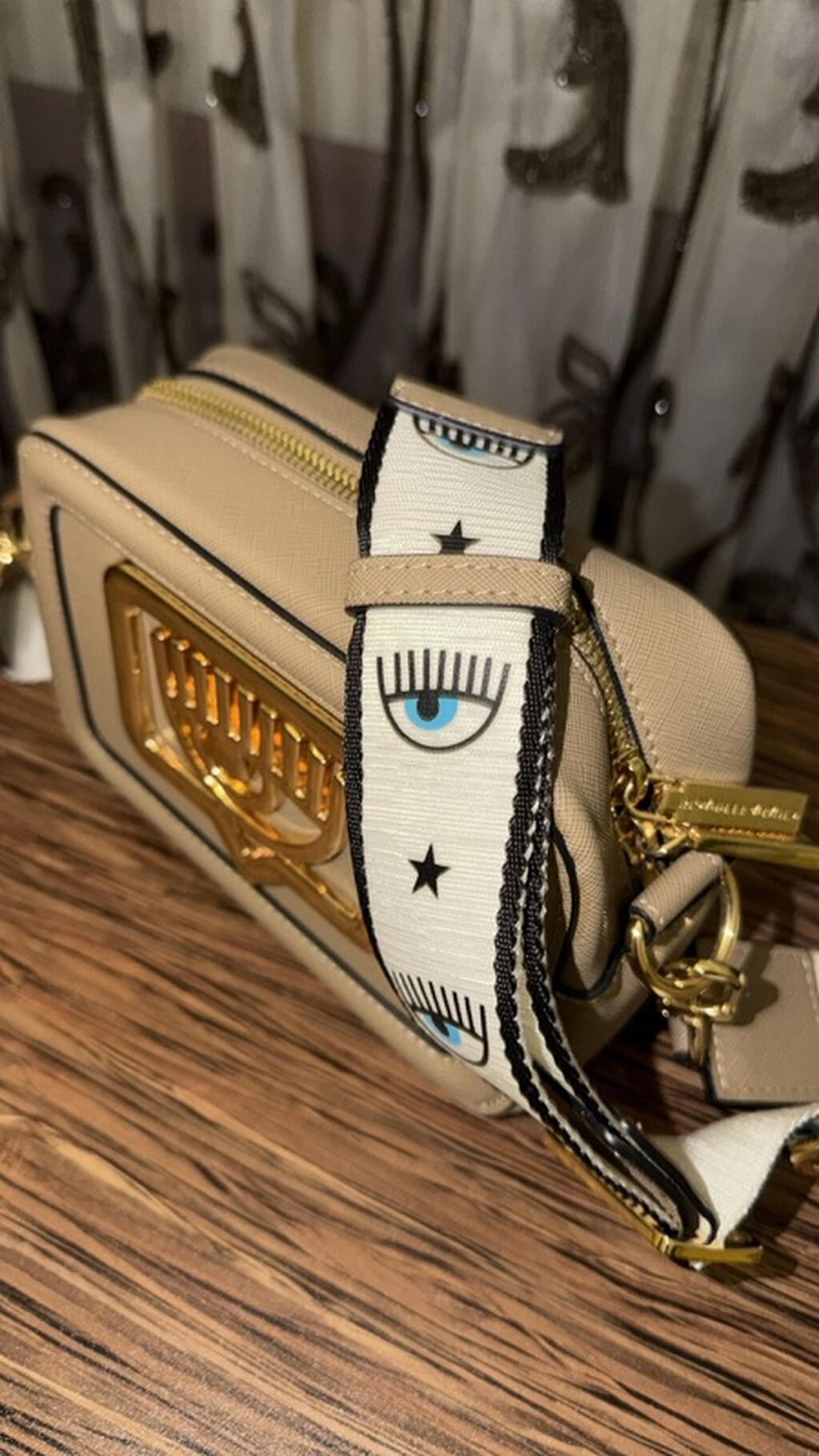 Bej rəngli çiyin/çapraz çanta Chıara Ferragnı - Material: teksturalı — Çantalar, çamadanlar, cüzdanlar, Bakı (4)