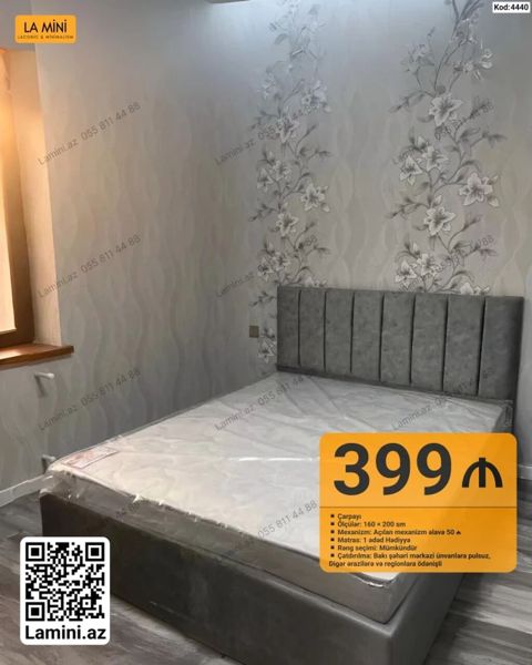 Çarpayı – LA Mını (Kod: 4440) - Ölçülər: 160 200 sm - Mexanizm — Bakı