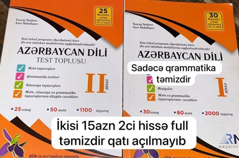 Azərbaycan Dili – Test Toplusu “İkisi 15 azn, 2-ci hissə full — Digah