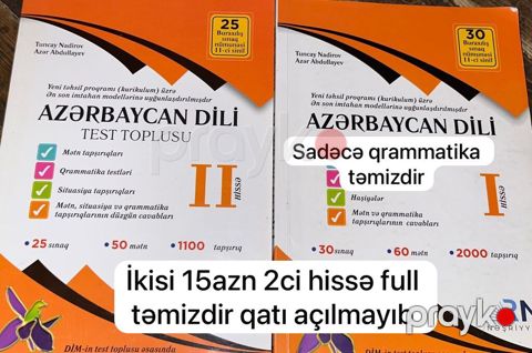 Azərbaycan Dili – Test Toplusu “İkisi 15 azn, 2-ci hissə full