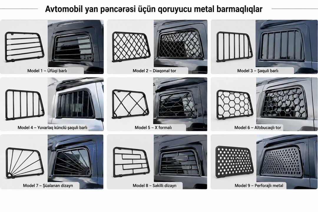 Premium metal yan pəncərə qoruyucuları CNC Lazer Kəsim — Ehtiyat hissələri və aksesuarlar, Bakı (3)