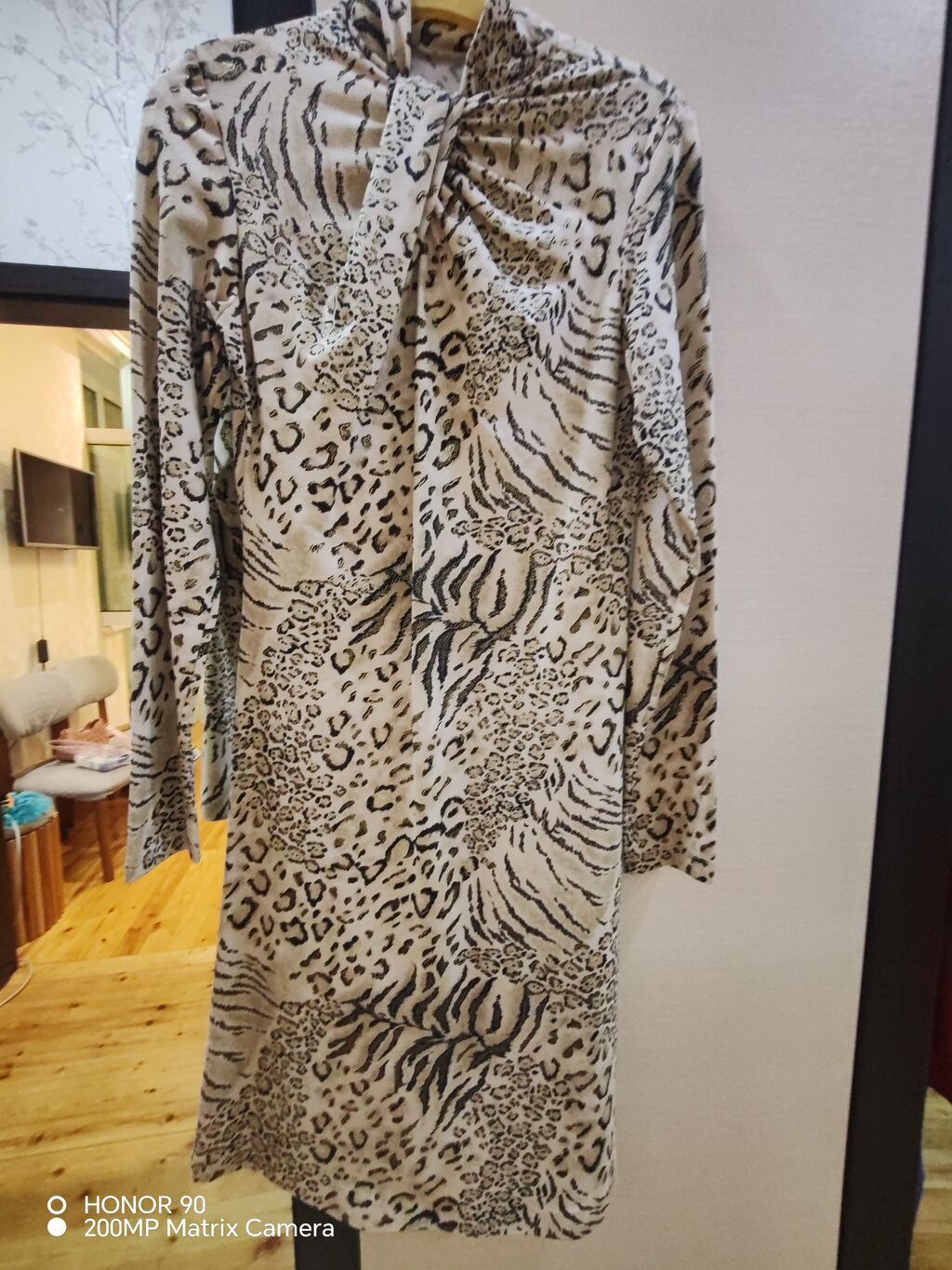 Qadın paltarı – leopard/zebra animal print - Model: Dizə qədər — Gündəlik paltarlar, Digah