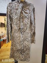 Qadın paltarı – leopard/zebra animal print - Model: Dizə qədər — Qadın geyimi