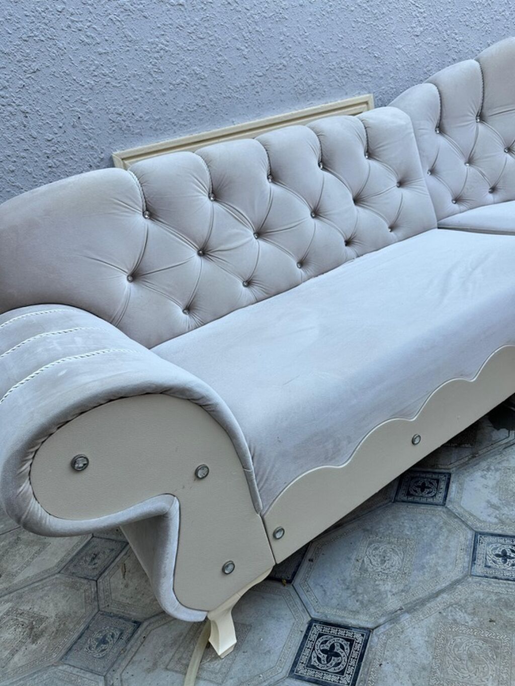 Künc divan, İşlənmiş, Açılmayan, Bazasız, Vеlur parça, Çatdırılma yoxdur — Divanlər, Digah (2)