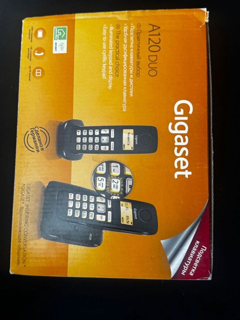 Stasionar telefon Gigaset A120 DUO 2 ədəd simsiz telefon Qutusu — Bakı