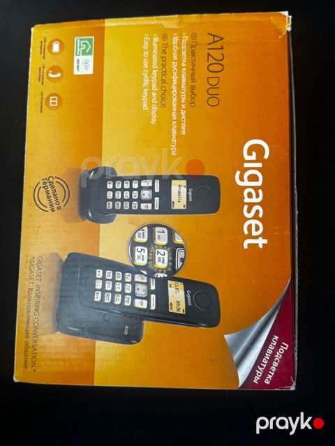 Stasionar telefon Gigaset A120 DUO 2 ədəd simsiz telefon Qutusu — Bakı