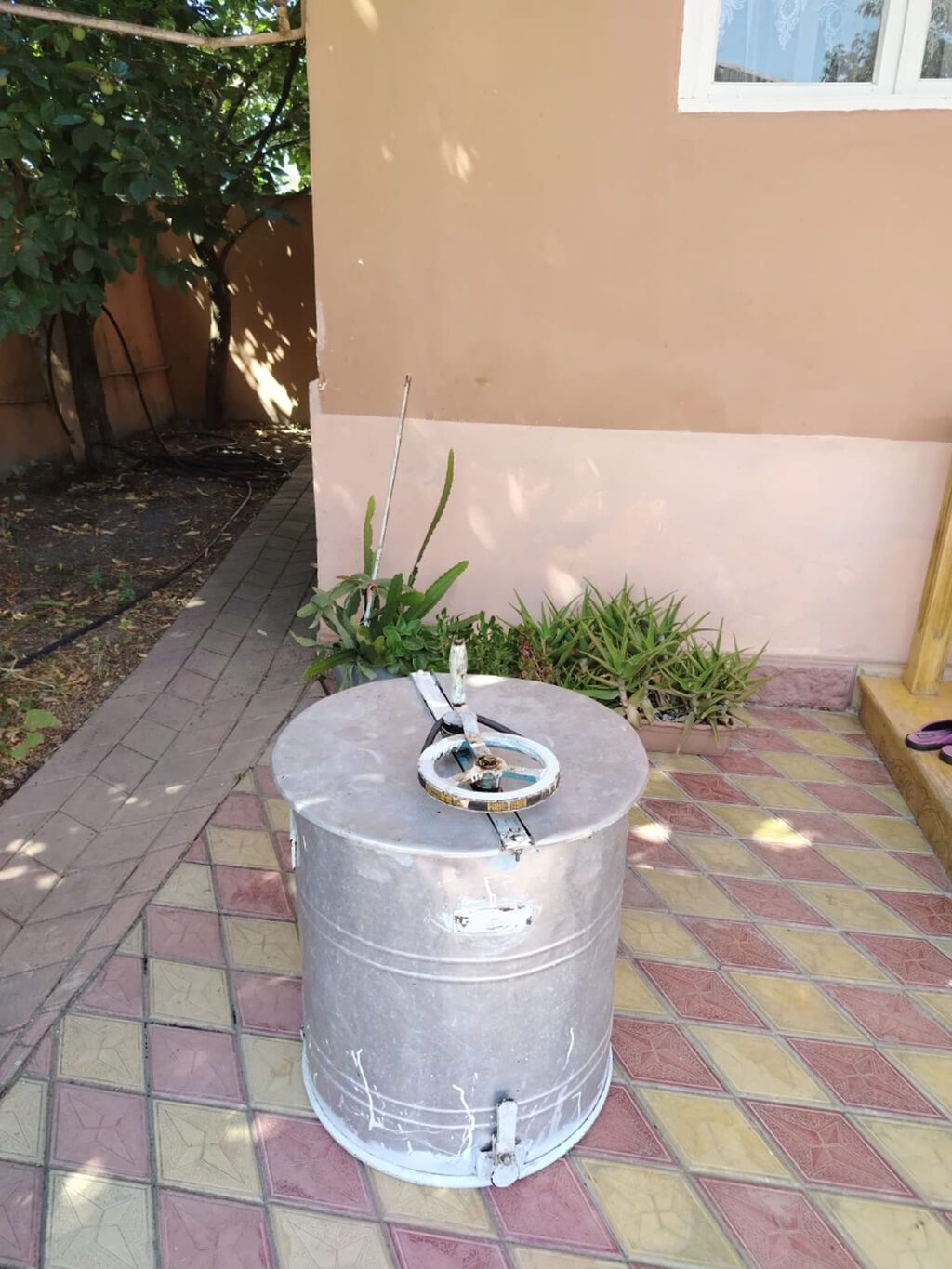 Bal çəkən aparat (arıçılıq üçün manuel ekstraktor) - Material: metal — Kənd təsərrüfatı avadanlığı, Qazax (4)