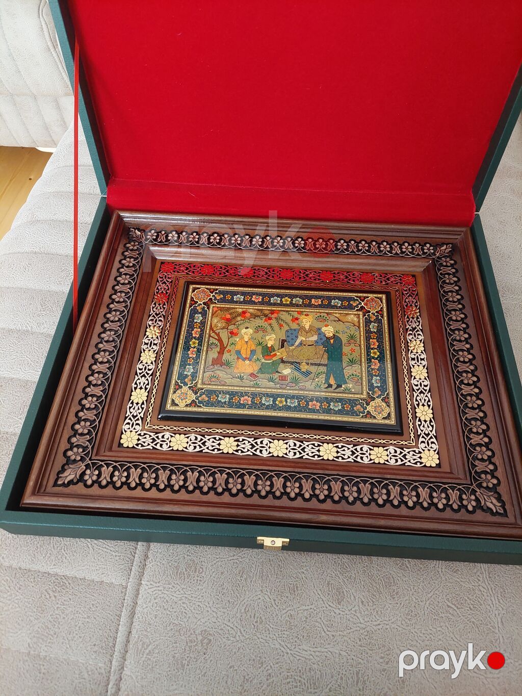 Əl işı miniatür tablo – taxta qutu ilə - Şərq miniatür üslubunda əl — Şəkillər, plakatlular və çərçivələr, Bakı (2)