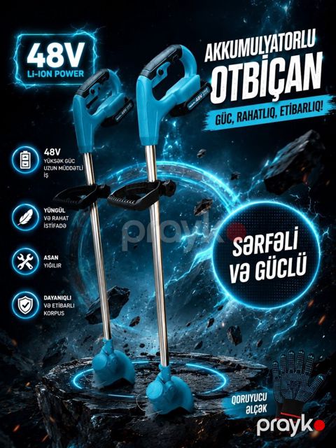 48V Akkumulyatorlu Otbiçən — Bakı