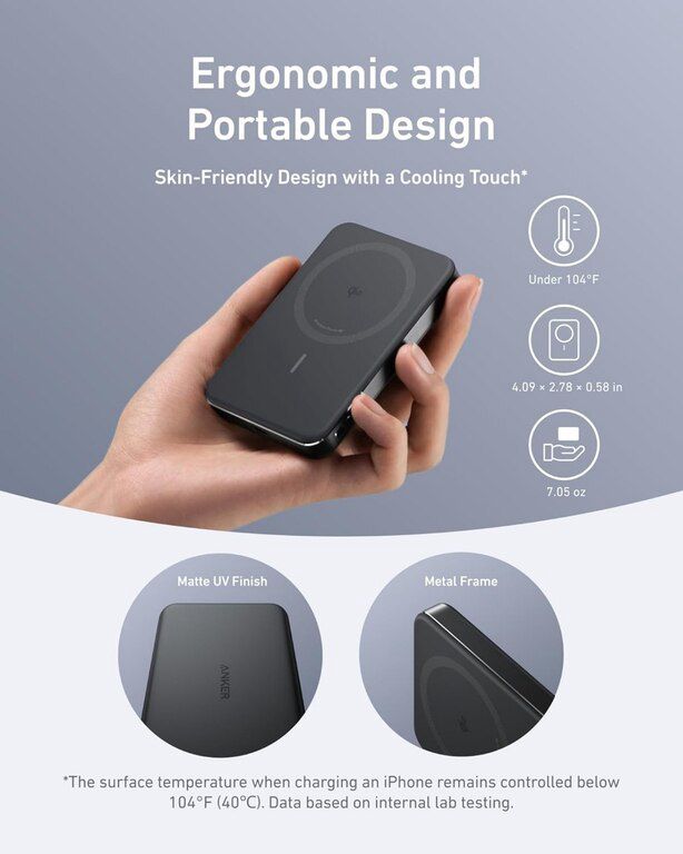 Power bank "Magsafe Anker Ultra Slim 15W QI2 — Smartfonlar, Bakı (4)