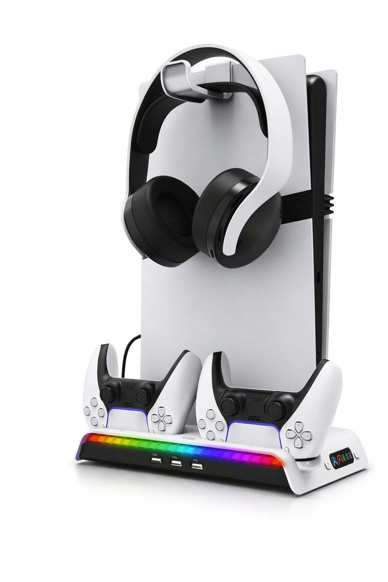 PS5 Vertical Stand (Soyuducu + Şarj + Headset Stand) PG-P5S006 — Oyunlar, konsollər və proqramlar, Bakı (3)