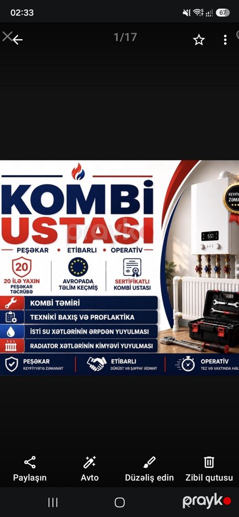 Kombi ustası – peşəkar, etibarlı və operativ xidmət Xidmətlər — Digah