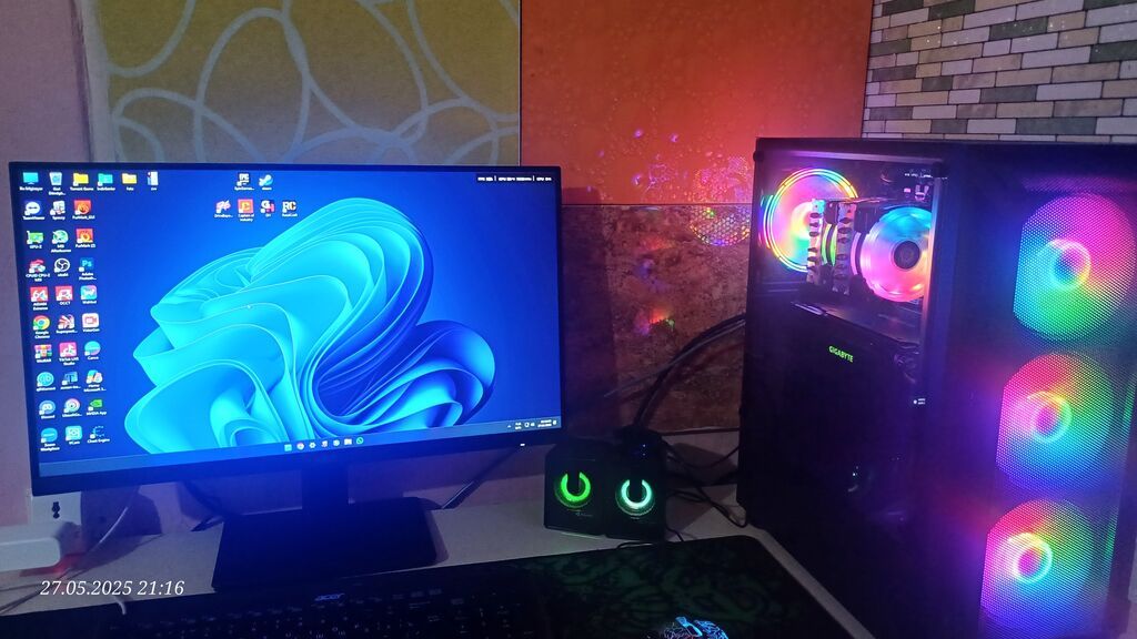Cpu İ5 12400F Ana plata H610M Ram 16GB DDR 4 3200mhz Gpu RTX 2080 — Masaüstü kompüterlər, Masazır (3)