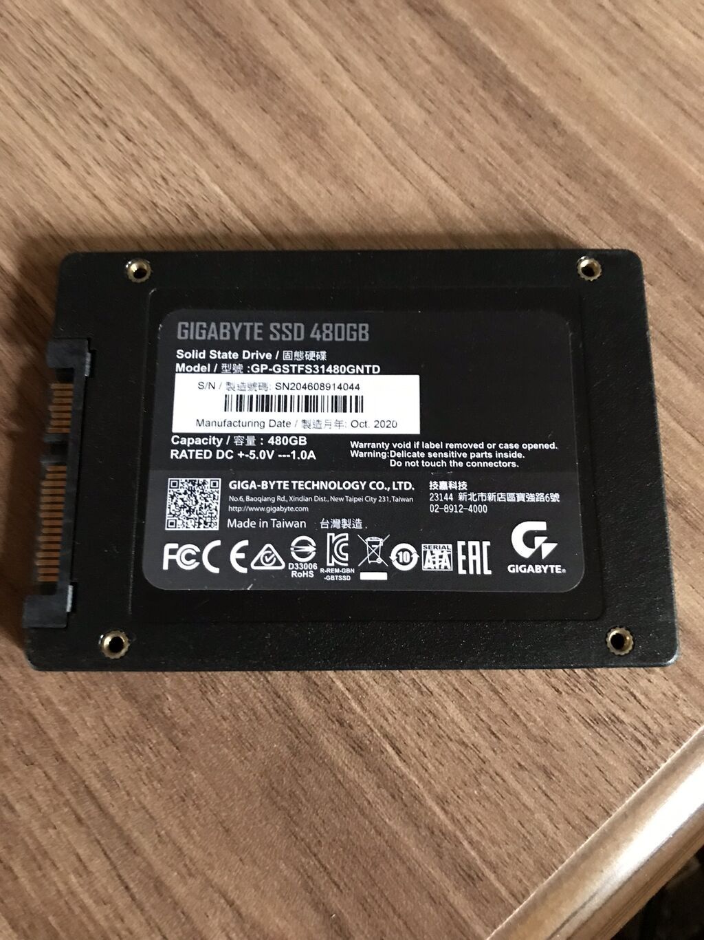 SSD Gigabyte 480GB yaddaş Yaxşı vəziyyətdə Hard disk — Sabit diskləri, Xırdalan (2)