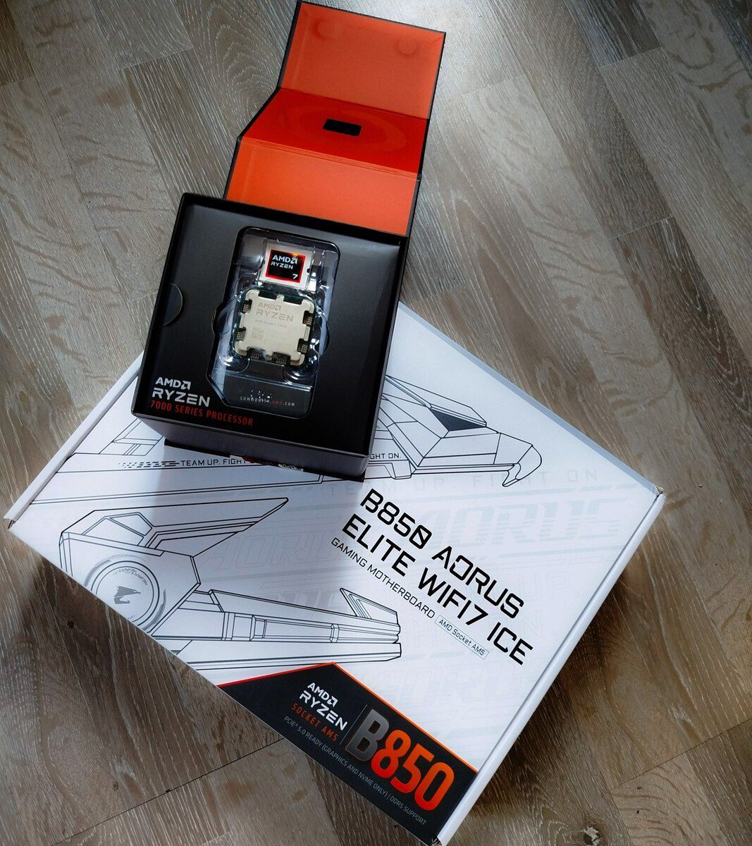 AMD Ryzen 7 7700X + aorus B850 Elite ıce WIFI-7 — Kompüterlər və noutbuklar, Bakı (3)