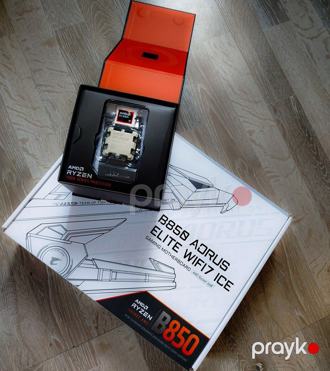 AMD Ryzen 7 7700X + aorus B850 Elite ıce WIFI-7 — Kompüterlər və noutbuklar, Bakı (3)