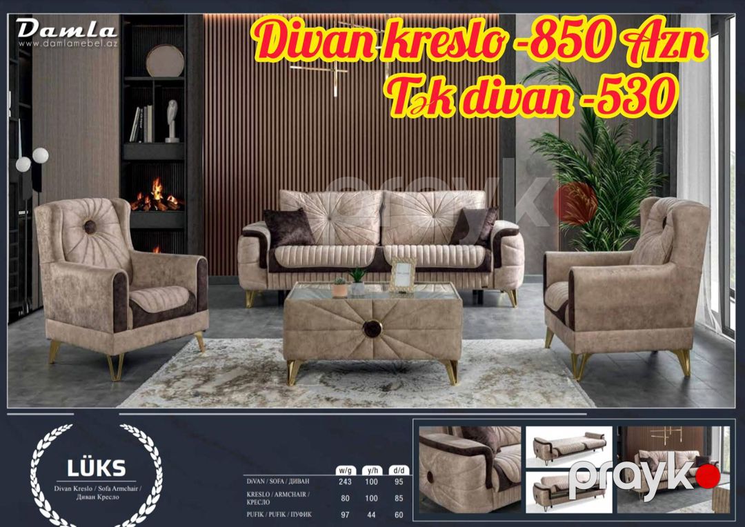 Divan və kreslolar — Mebel, Bakı (11)
