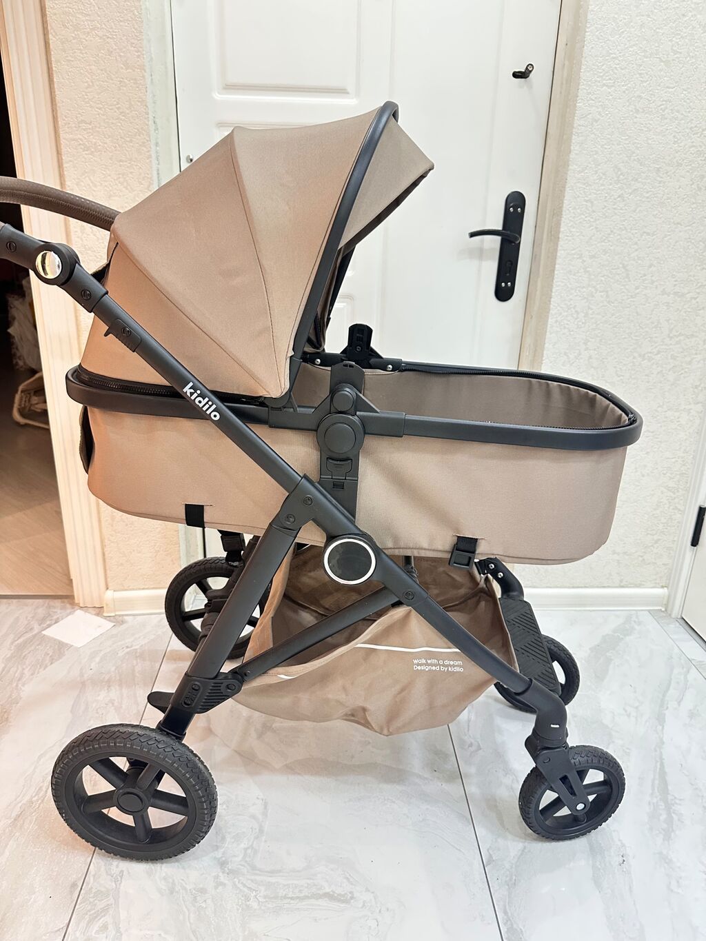 Kidilo 2-in-1 uşaq arabası + avtokreslo (beşik modullu) - Rəng — Arabalalar, Bakı (3)