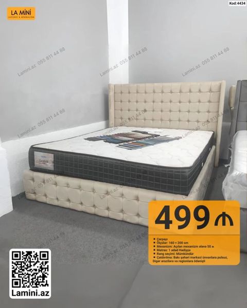 Model kodu: 4434 Məhsul: Çarpayı dəsti - Ölçü: 160 200 sm — Bakı